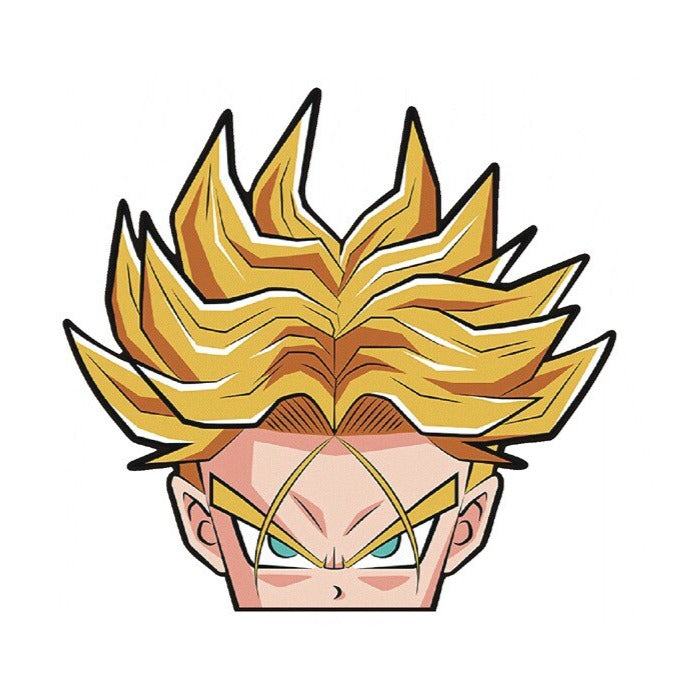 Dragon Ball Z 'Super Saiyan Trunks | Angry' Vinyl Car Peeker Sticker
