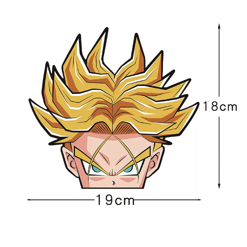 Dragon Ball Z 'Super Saiyan Trunks | Angry' Vinyl Car Peeker Sticker