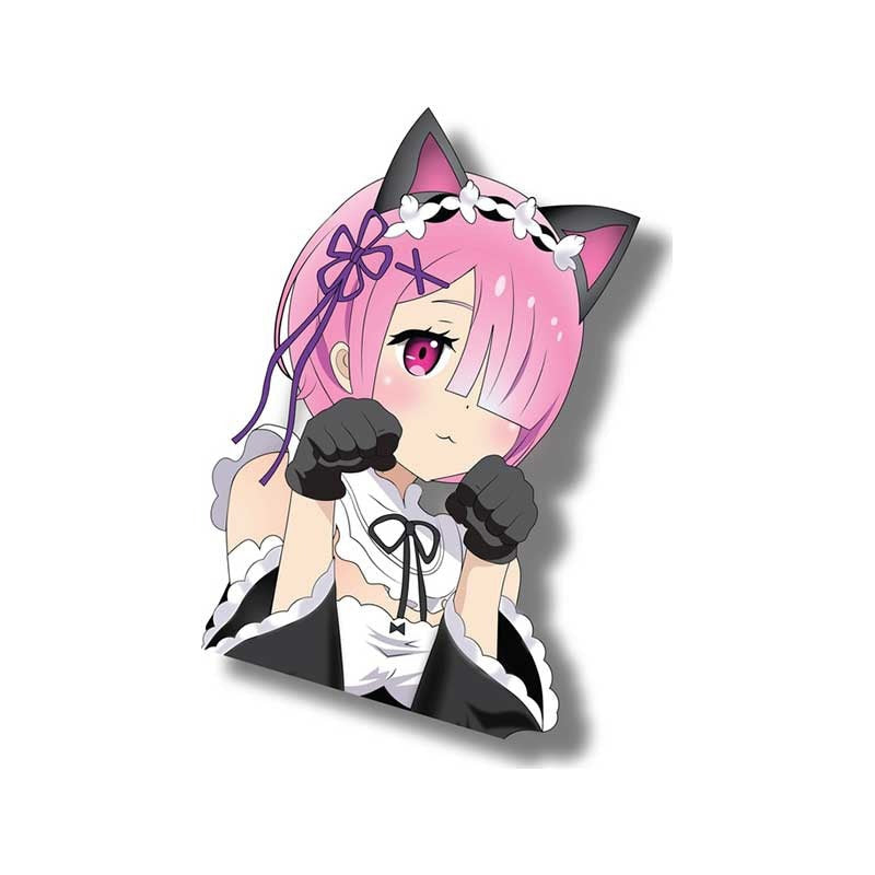 Re:Zero 'Ram | Fists Closed' Vinyl Car Sticker