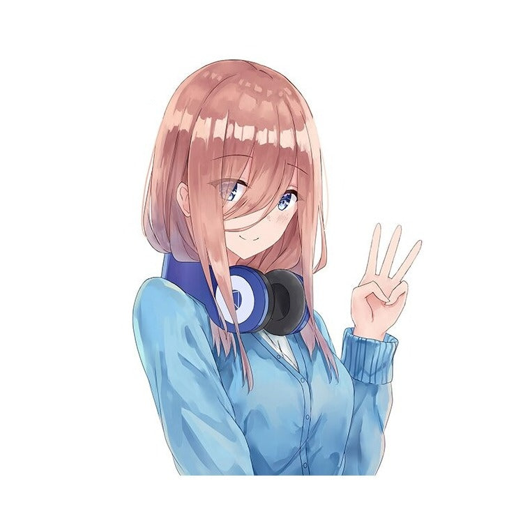 The Quintessential Quintuplets 'Miku | Three Hand Sign' Vinyl Car Sticker