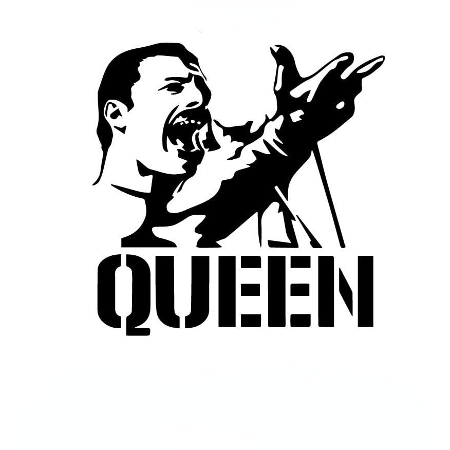 Freddie Mercury 'Queen | Singing' Vinyl Car Sticker