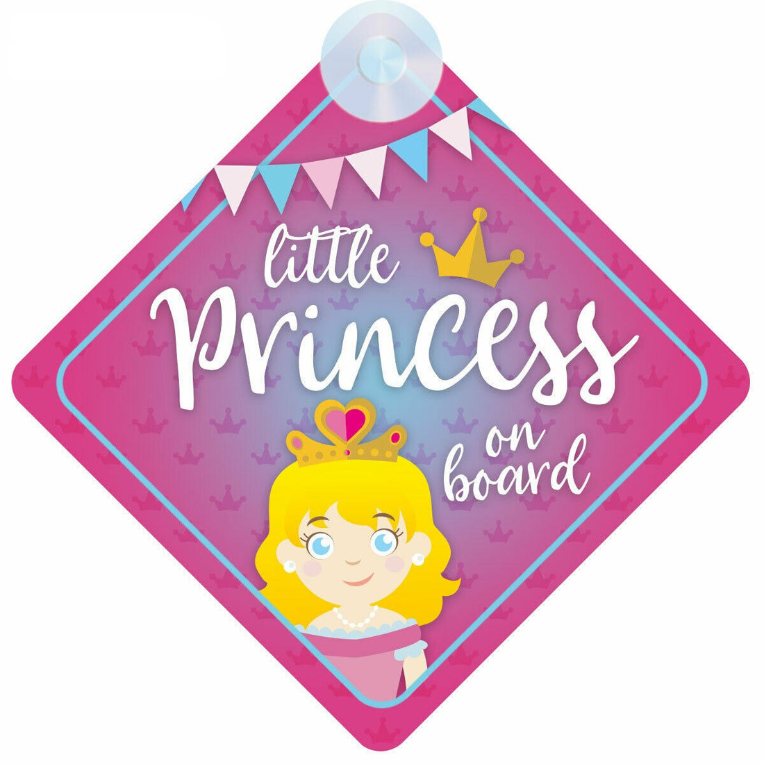 Little Princess On Board 'Yellow Hair' Vinyl Car Sticker
