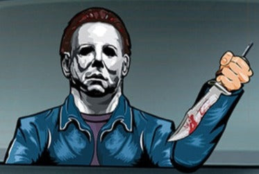 Halloween 'Michael Myers | Bloody Knife' Vinyl Car Wiper Sticker