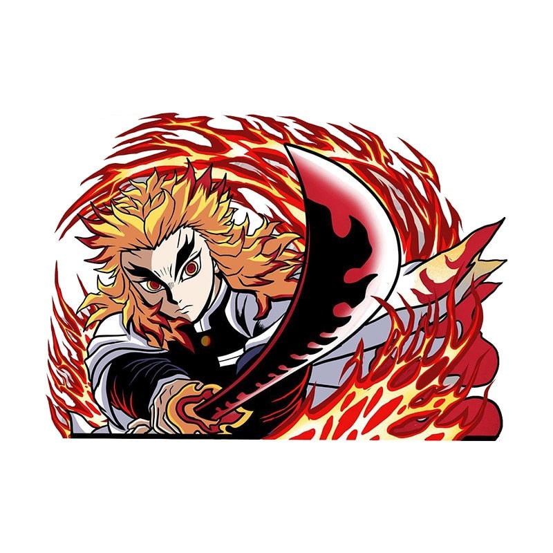 Demon Slayer 'Kyojuro Rengoku | Wielding Flame Nichirin' Vinyl Car Sticker
