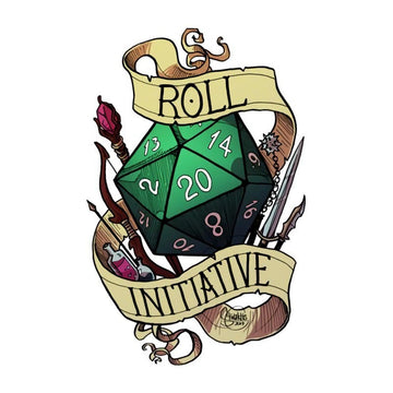 Dungeons & Dragons 'Dice | Roll Initiative' Vinyl Car Sticker