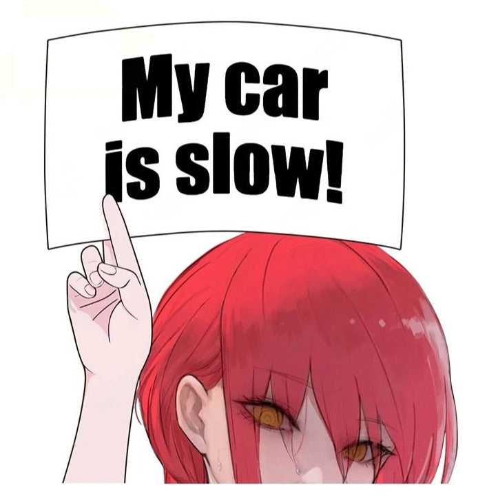 Chainsaw Man 'Makima | My Car Is Slow! | Looking' Vinyl Car Peeker Sticker