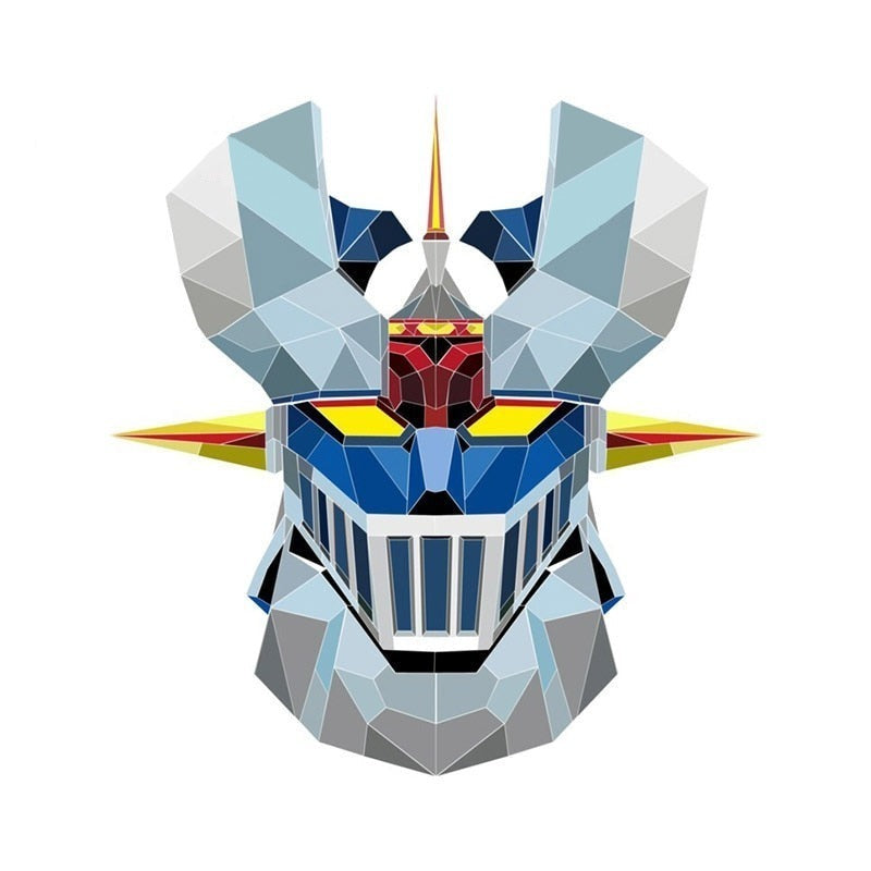 Mazinger Z 'Low Poly Head' Vinyl Car Sticker