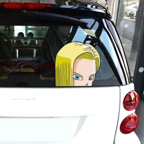 Dragon Ball Z 'Android 18' Vinyl Car Peeker Sticker
