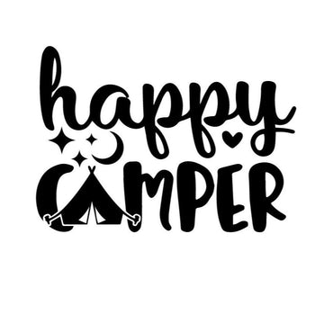 Happy Camper 'Tent' Vinyl Car Sticker