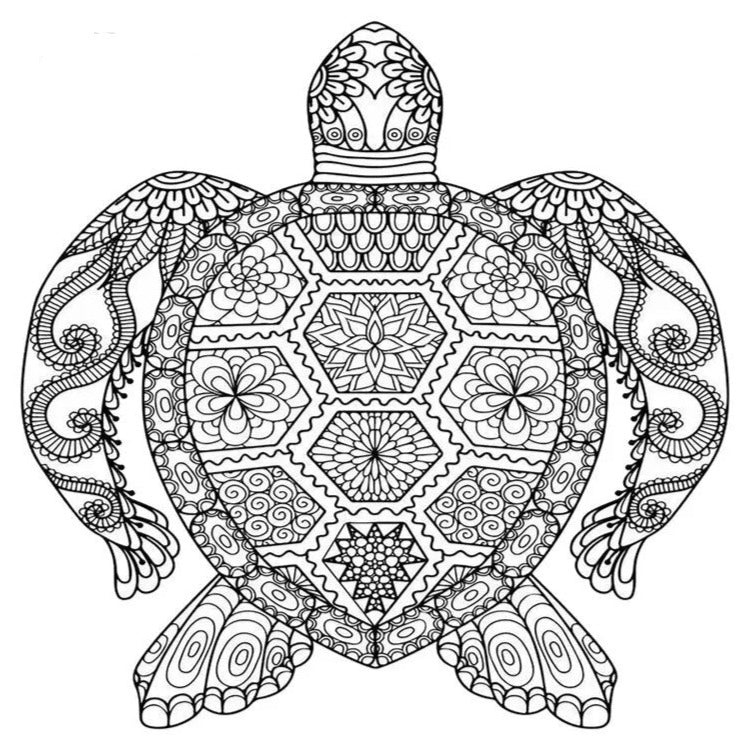 Tribal Turtle Sea 'Zentangle Mandala Turtle' Vinyl Car Sticker