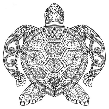 Tribal Turtle Sea 'Zentangle Mandala Turtle' Vinyl Car Sticker