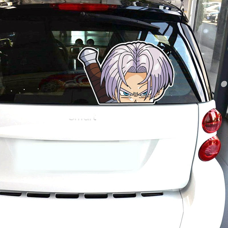 Dragon Ball Z 'Trunks | Fierce' Vinyl Car Peeker Sticker