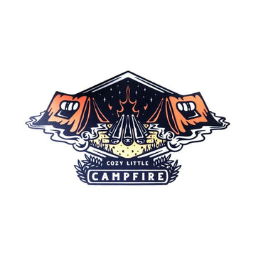 Travel 'Cozy Little Campfire' Vinyl Car Sticker