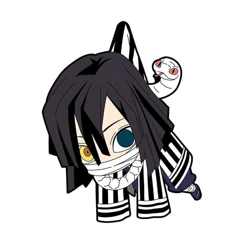 Demon Slayer 'Hanging Obanai | Yellow And Turquoise Eyes' Viny Car Sticker