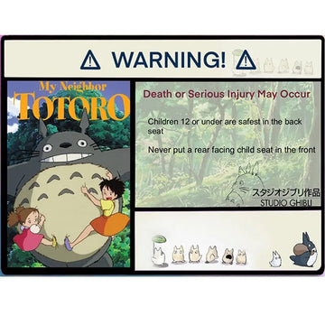 Warning Sign 'My Neighbor Totoro | Death or Serious Injury May Occur' Vinyl Car Sticker