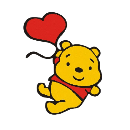 Winnie the Pooh 'Pooh | Heart Balloon' Vinyl Car Sticker