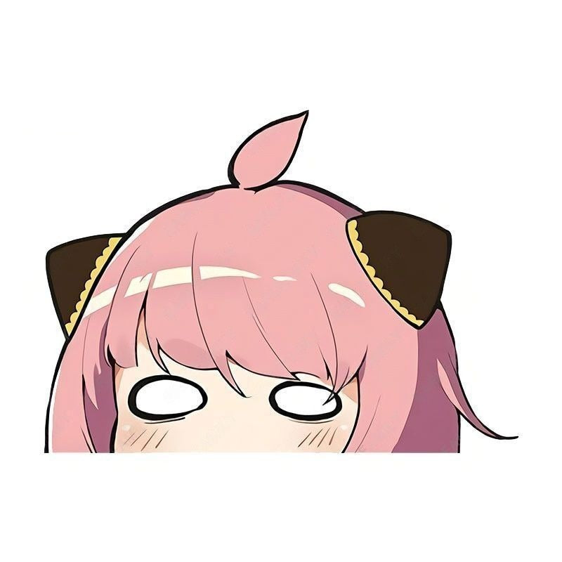 Spy × Family 'Anya Forger | Blank Eyes' Vinyl Car Peeker Sticker