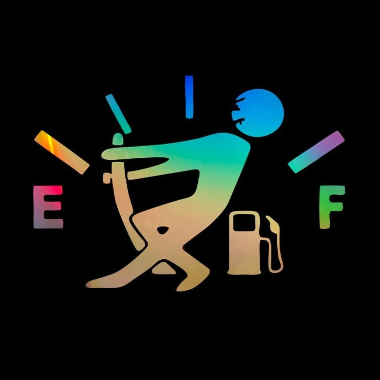 Funny Fuel Tank 'E | F | 1.0' Vinyl Car Sticker