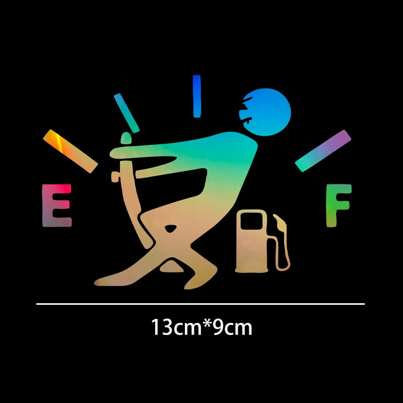 Funny Fuel Tank 'E | F | 1.0' Vinyl Car Sticker