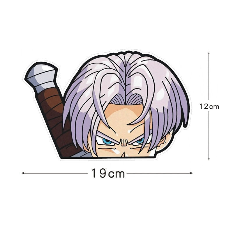 Dragon Ball Z 'Trunks | Fierce' Vinyl Car Peeker Sticker