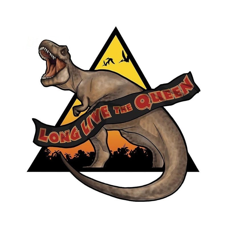 Jurassic Park 'Dinosaur | Long  Live The Queen' Vinyl Car Sticker