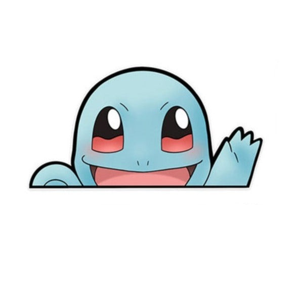 Pokemon 'Squirtle | Waving' Vinyl Car Peeker Sticker