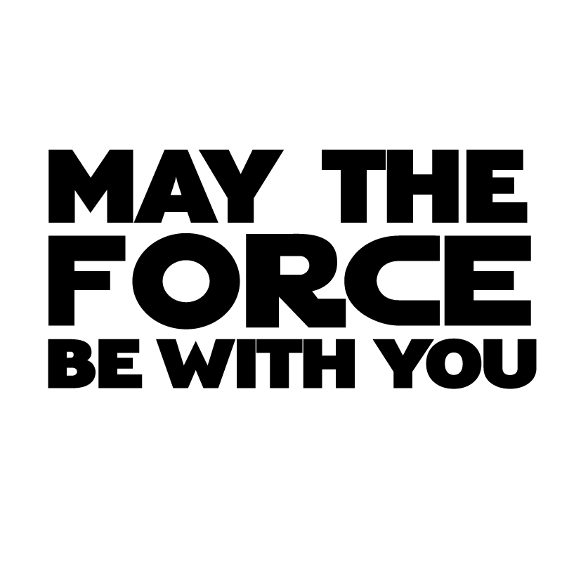 Star Wars 'May The Force Be With You' Vinyl Car Sticker