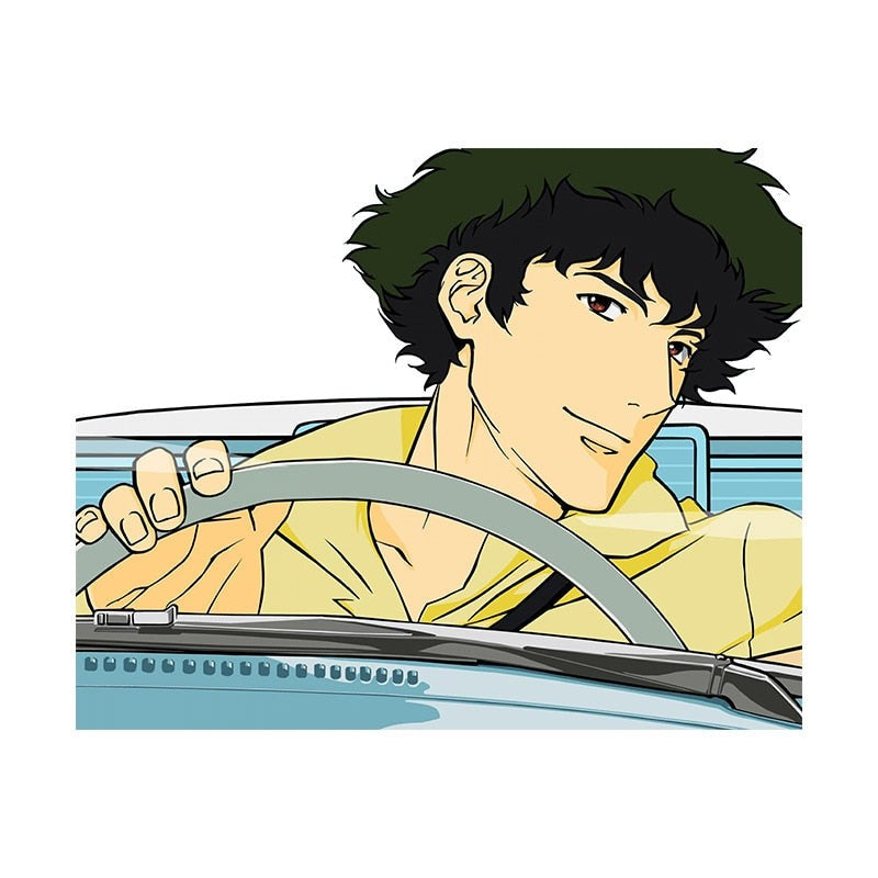 Cowboy Bebop 'Spike | Driving' Vinyl Car Sticker