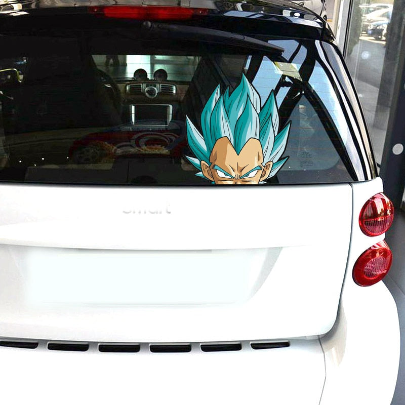 Dragon Ball Z 'Vegeta | Mint Green Hair' Vinyl Car Peeker Sticker