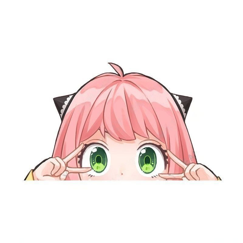 Spy × Family 'Anya Forger | Peace Signs' Vinyl Car Peeker Sticker