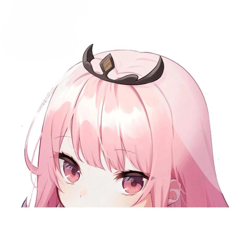 Virtual YouTuber 'Mori Calliope | Lonely' Vinyl Car Peeker Sticker