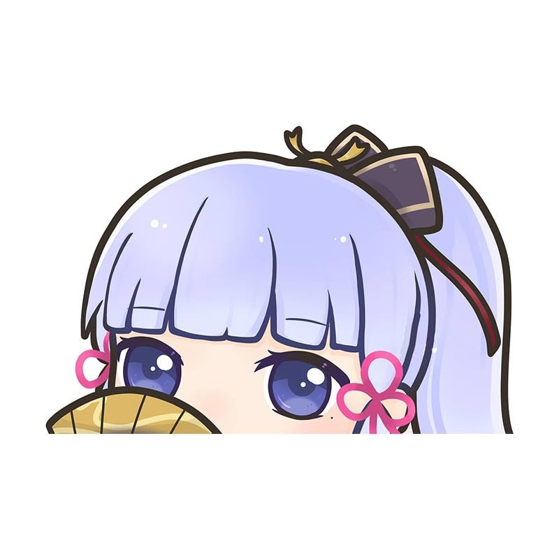 Genshin Impact 'Kamisato Ayaka | Shy' Vinyl Car Peeker Sticker