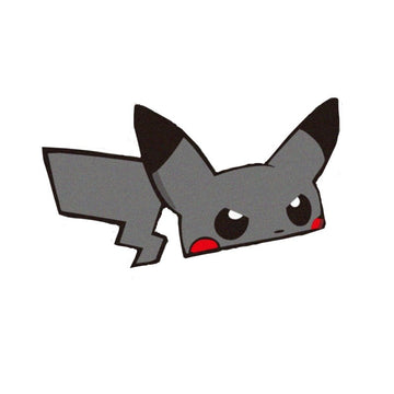 Pokemon 'Black Pikachu | Serious' Vinyl Car Peeker Sticker