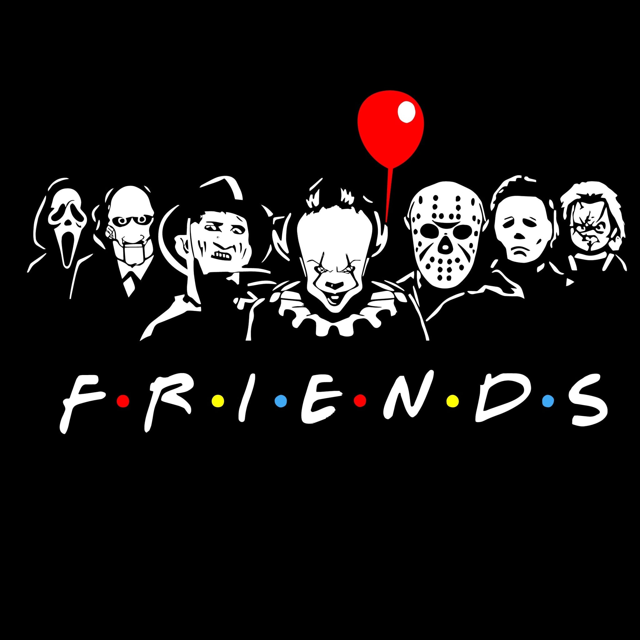 Friends 'Classic Horror Killers' Vinyl Car Sticker