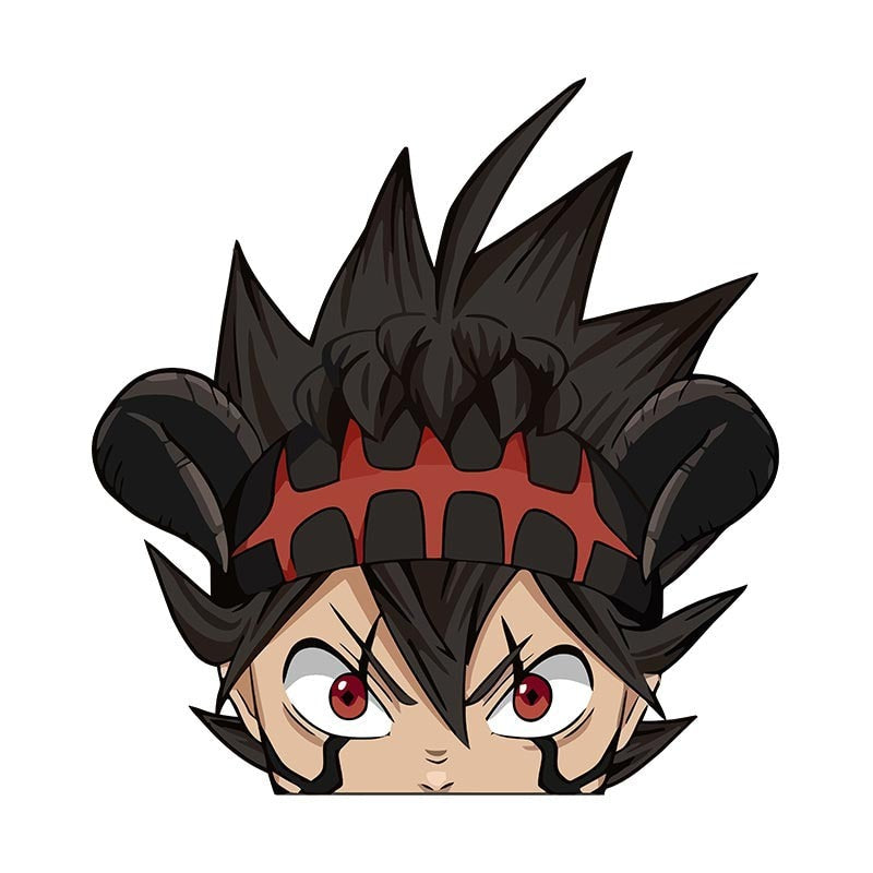 Black Clover 'Unite Asta | Surprised' Vinyl Car Peeker Sticker
