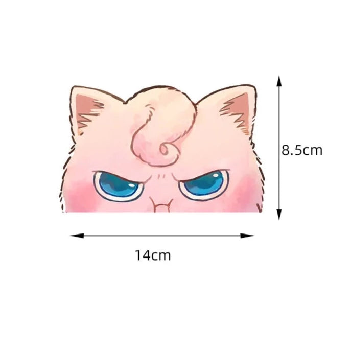 Pokemon 'Jigglypuff | Angry' Vinyl Car Peeker Sticker