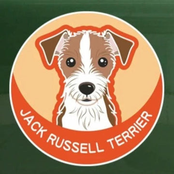 Jack Russell Terrier Dog 'Round' Vinyl Car Sticker