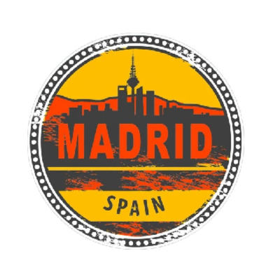 Madrid Spain 'Skyline' Vinyl Car Sticker