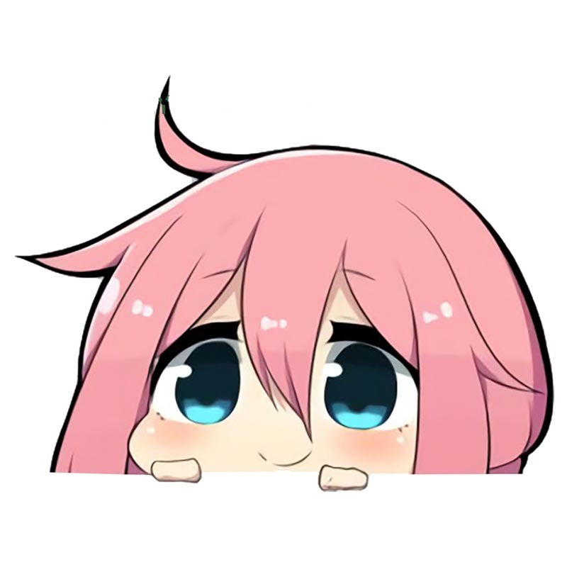 Laid-Back Camp 'Cute Nadeshiko Kagamihara'  Vinyl Car Peeker Sticker