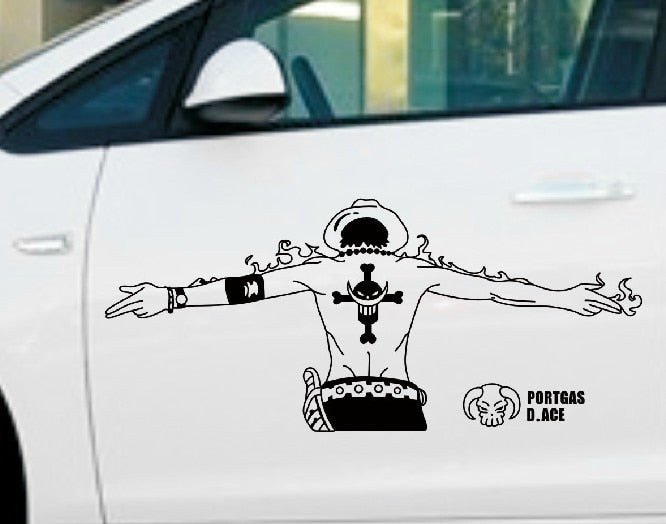 One Piece 'Portgas D. Ace's Back | Whitebeard Tattoo' Vinyl Car Sticker
