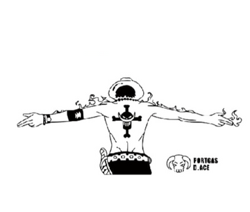 One Piece 'Portgas D. Ace's Back | Whitebeard Tattoo' Vinyl Car Sticker