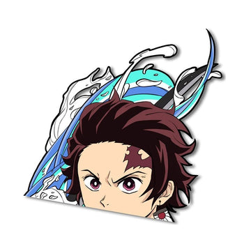 Demon Slayer 'Tanjiro | Water Splash' Vinyl Car Peeker Sticker