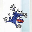 Cracked Back 'Blue Cat | Boom!' Vinyl Car Sticker