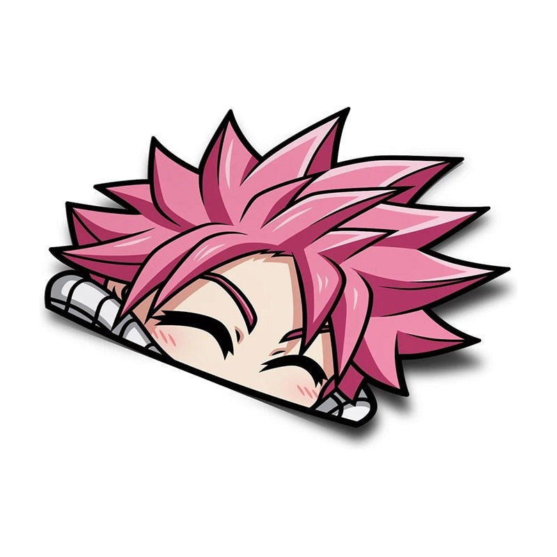 Fairy Tail 'Natsu | Closed Eyes' Vinyl Car Peeker Sticker