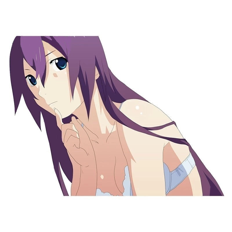 Monogatari Series 'Hitagi | Curious' Vinyl Car Peeker Sticker
