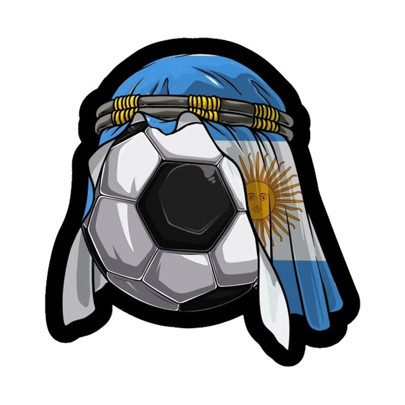 Football 'Argentina Keffiyeh Flag' Vinyl Car Sticker