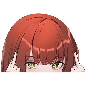 Chainsaw Man 'Makima | F U' Vinyl Car Peeker Sticker