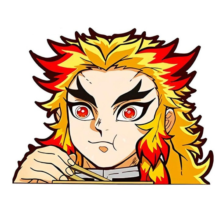 Demon Slayer 'Kyojuro Rengoku | Eating with Chopsticks' Vinyl Car Sticker