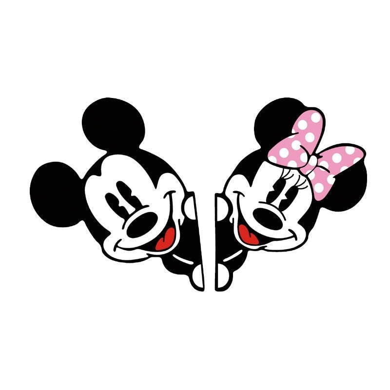 Mickey Mouse 'Mickey And Minnie | Laughing | 1.0' Vinyl Car Peeker Sticker