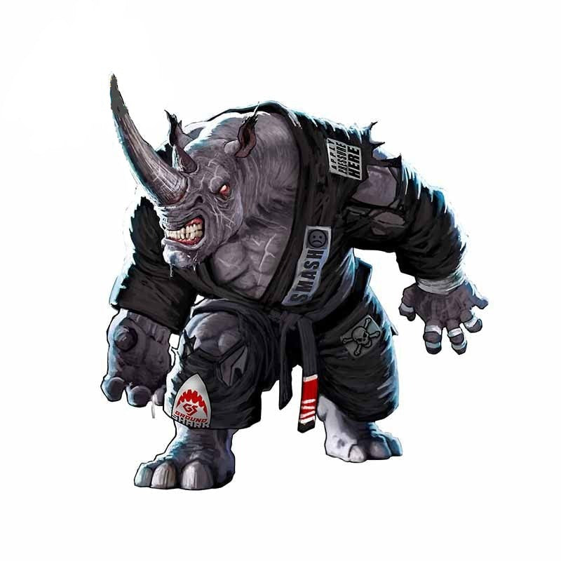 Jiu Jitsu 'Rhinoceros | Ferocious' Vinyl Car Sticker